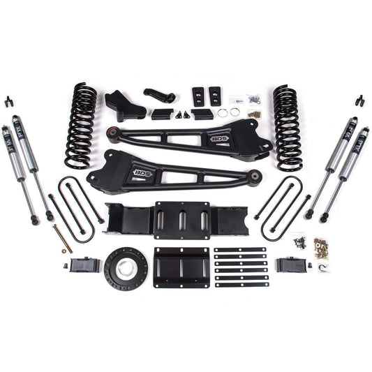 BDS Suspension | 4 Inch Lift Kit w/ Radius Arm 2 Inch Rear Block Ram 3500 19-24 4WD Diesel Without Factory Rear Overload Leaf 6 Bolt Fox 2.0 Performance Shocks | BDS1704FS
