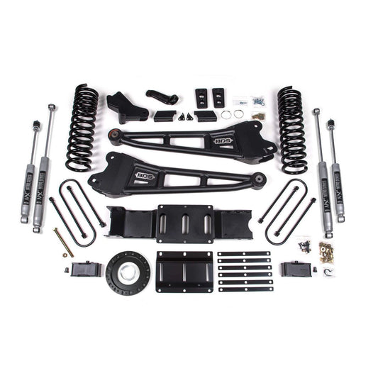 BDS Suspension | 4 Inch Lift Kit w/ Radius Arm 2 Inch Rear Block Ram 3500 19-24 4WD Diesel With Factory Rear Overload Leaf 6 Bolt Fox 2.0 Performance Shocks | BDS1705FS