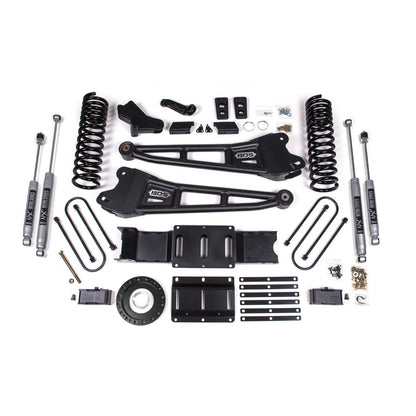 BDS Suspension | 4 Inch Lift Kit w/ Radius Arm 2 Inch Rear Block Ram 3500 19-24 4WD Diesel Without Factory Rear Overload Leaf 8 Bolt Fox 2.0 Performance Shocks | BDS1706FS