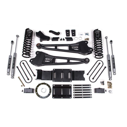 BDS Suspension | 4 Inch Lift Kit w/ Radius Arm 2 Inch Rear Block Ram 3500 19-24 4WD Diesel With Factory Rear Overload Leaf 8 Bolt NX2 Nitro Shocks | BDS1707H