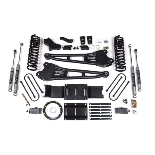 BDS Suspension | 4 Inch Lift Kit w/ Radius Arm 2 Inch Rear Block Ram 3500 19-24 4WD Diesel With Factory Rear Overload Leaf 8 Bolt NX2 Nitro Shocks | BDS1707H