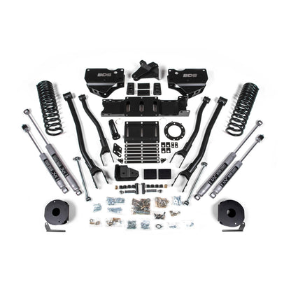 BDS Suspension | 4 Inch Lift Kit w/ 4-Link Ram 2500 w/ Rear Air Ride 19-24 4WD Diesel Fox 2.0 Performance Shocks | BDS1715FS