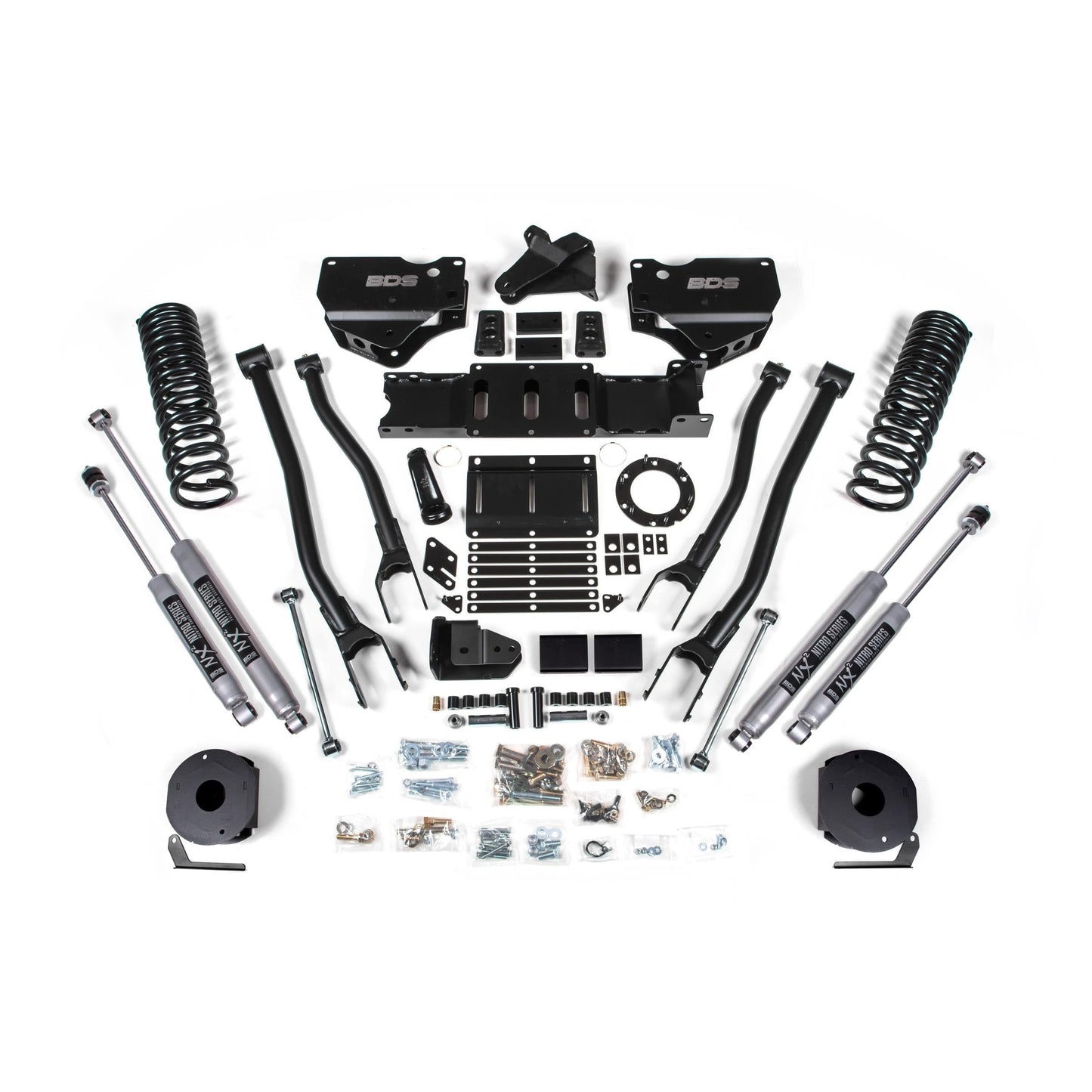 BDS Suspension | 4 Inch Lift Kit w/ 4-Link Ram 2500 w/ Rear Air Ride 19-24 4WD Gas Fox 2.0 Performance Shocks | BDS1717FS