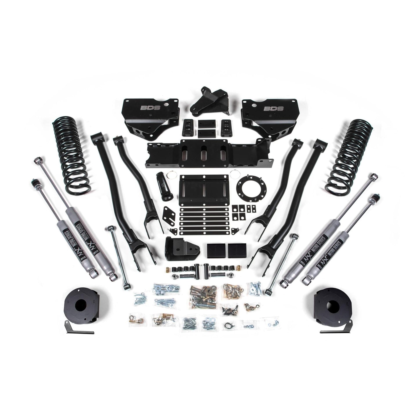 BDS Suspension | 4 Inch Lift Kit w/ 4-Link Ram 2500 w/ Rear Air Ride 19-24 4WD Gas NX2 Nitro Shocks | BDS1717H