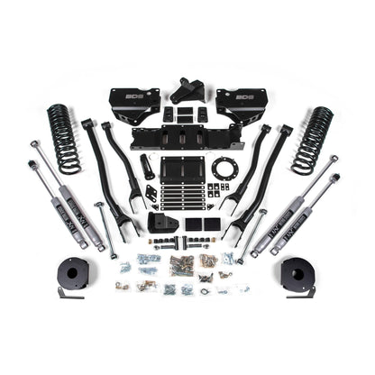 BDS Suspension | 4 Inch Lift Kit w/ 4-Link Ram 2500 w/ Rear Air Ride 19-24 4WD Gas NX2 Nitro Shocks | BDS1717H