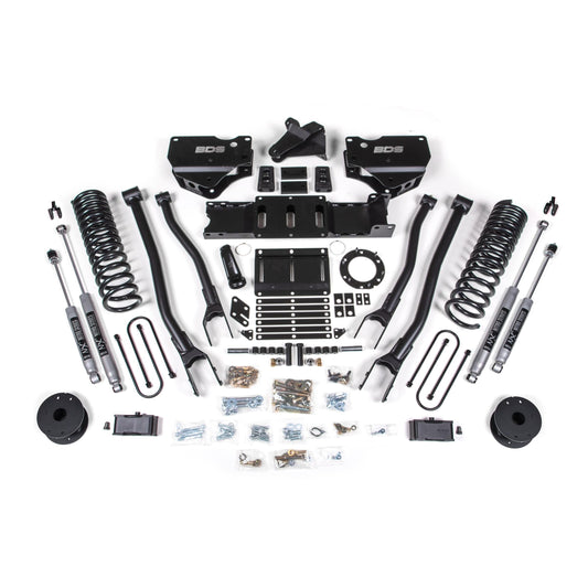 BDS Suspension | 4 Inch Lift Kit w/ 4-Link Ram 3500 w/ Rear Air Ride 19-24 4WD Diesel 8 Bolt Fox 2.0 Performance Shocks | BDS1721FS