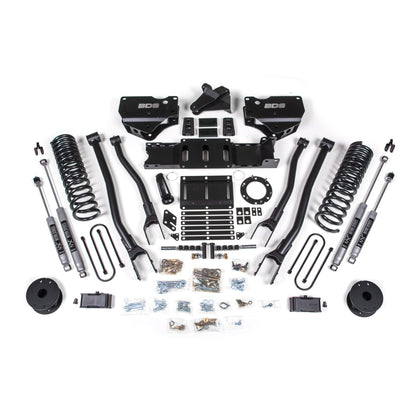 BDS Suspension | 4 Inch Lift Kit w/ 4-Link Ram 3500 w/ Rear Air Ride 19-24 4WD Gas Fox 2.0 Performance Shocks | BDS1723FS