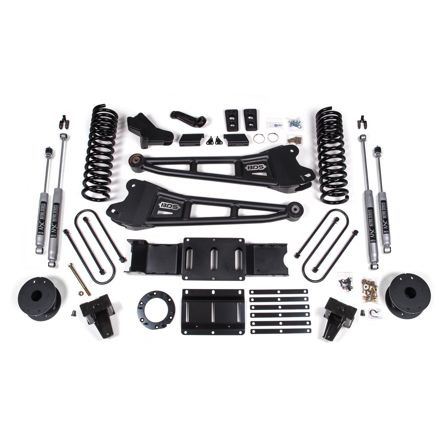 BDS Suspension | 6 Inch Lift Kit w/ Radius Arm Ram 3500 w/ Rear Air Ride 19-24 4WD Diesel 8 Bolt Fox 2.0 Performance Shocks | BDS1725FS