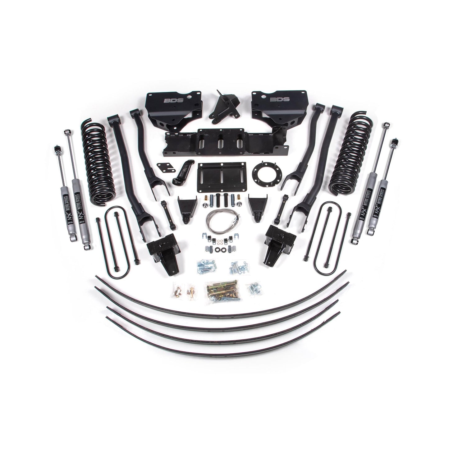 BDS Suspension | 8 Inch Lift Kit w/ 4-Link Ram 3500 19-24 4WD Diesel With Factory Rear Overload Leaf 6 Bolt Fox 2.0 Performance Shocks | BDS1729FS