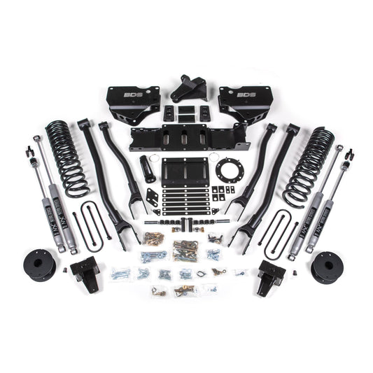 BDS Suspension | 6 Inch Lift Kit w/ 4-Link Ram 3500 w/ Rear Air Ride 19-24 4WD Diesel 6 Bolt Fox 2.0 Performance Shocks | BDS1732FS