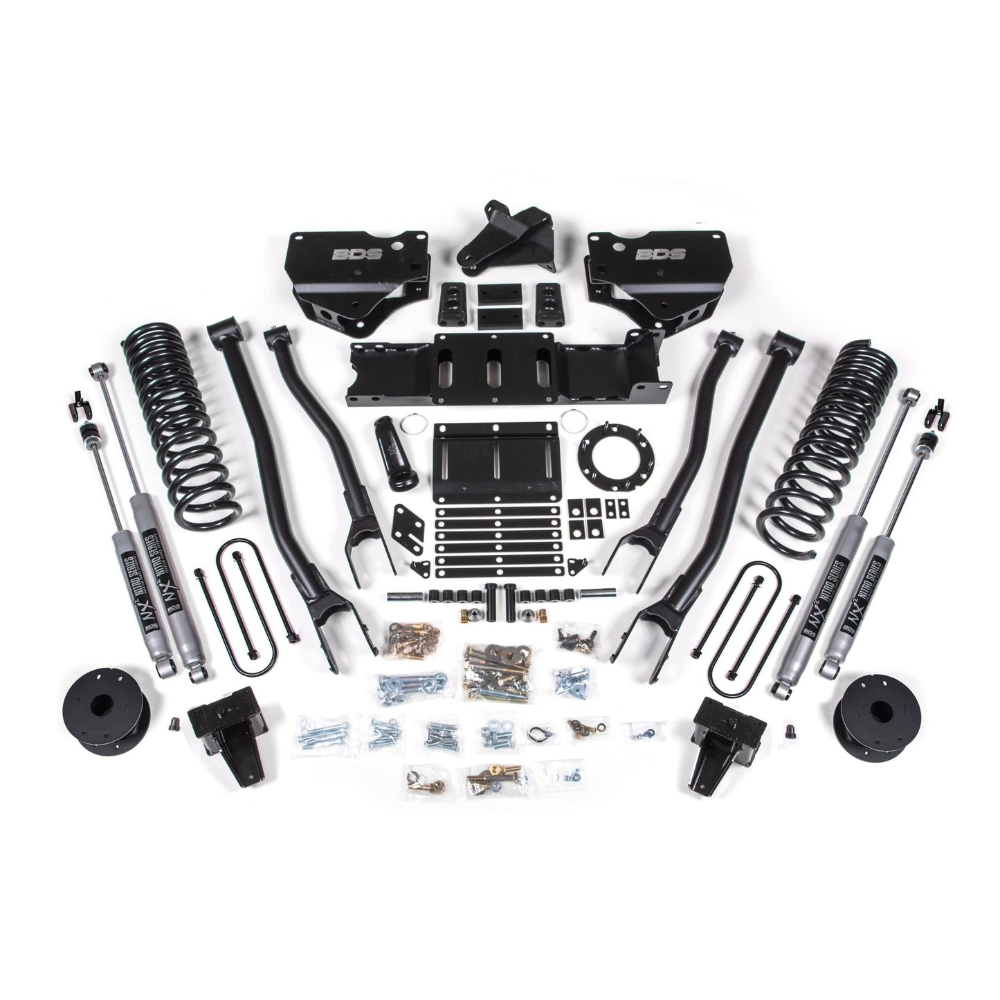 BDS Suspension | 6 Inch Lift Kit w/ 4-Link Ram 3500 w/ Rear Air Ride 19-24 4WD Diesel 8 Bolt Fox 2.0 Performance Shocks | BDS1733FS