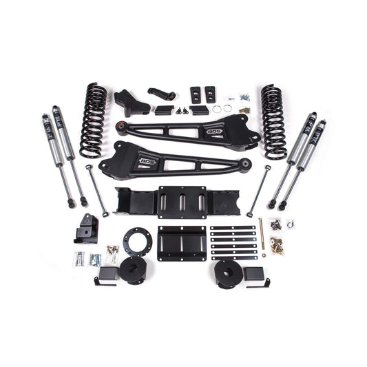BDS Suspension | 5.5 Inch Lift Kit w/ Radius Arm Ram 2500 w/ Rear Air Ride 19-24 4WD Gas Fox 2.0 Performance Shocks | BDS1737FS