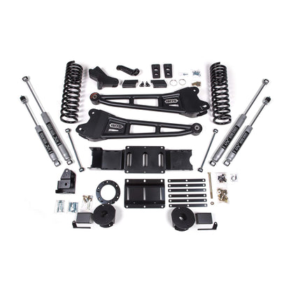 BDS Suspension | 5.5 Inch Lift Kit w/ Radius Arm Ram 2500 w/ Rear Air Ride 19-24 4WD Gas NX2 Nitro Shocks | BDS1737H
