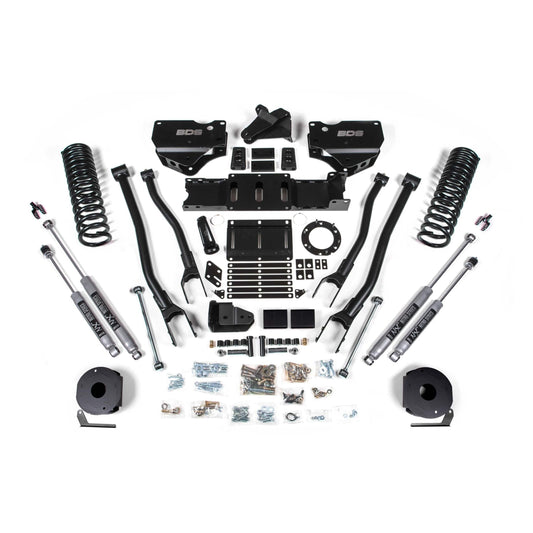 BDS Suspension | 6 Inch Lift Kit w/ 4-Link Ram 2500 w/ Rear Air Ride 19-24 4WD Diesel NX2 Nitro Shocks | BDS1738H