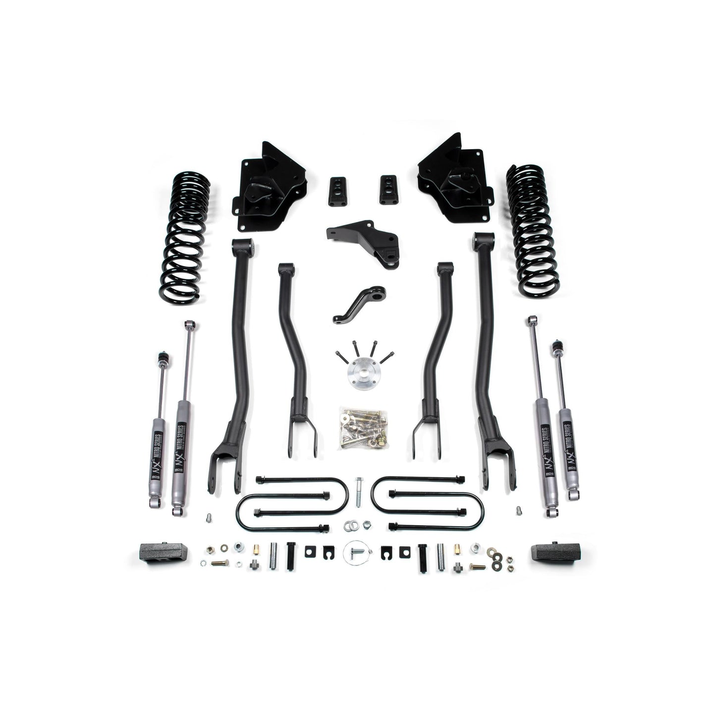 BDS Suspension | 4 Inch Lift Kit w/ 4-Link Ram 3500 13-18 4WD Gas 2 Inch Block Fox 2.0 Performance Shocks | BDS1777FS