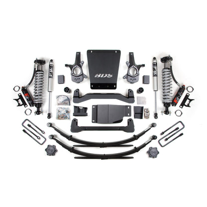 BDS Suspension | 2007-2013 GM 1500 4wd 6 Inch Suspension Lift Kit 5.5 Inch Rear Block/AAL 2.5 PES C/O Front 2.0 IFP PS Rear BDS Supsension | BDS177PSS