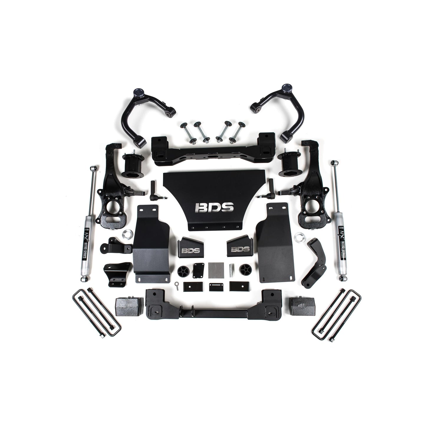 BDS Suspension | 4 Inch Lift Kit Silverado/Sierra 1500 19-24 4WD Gas Strut Spacer Fox 2.0 Performance | BDS1800FS