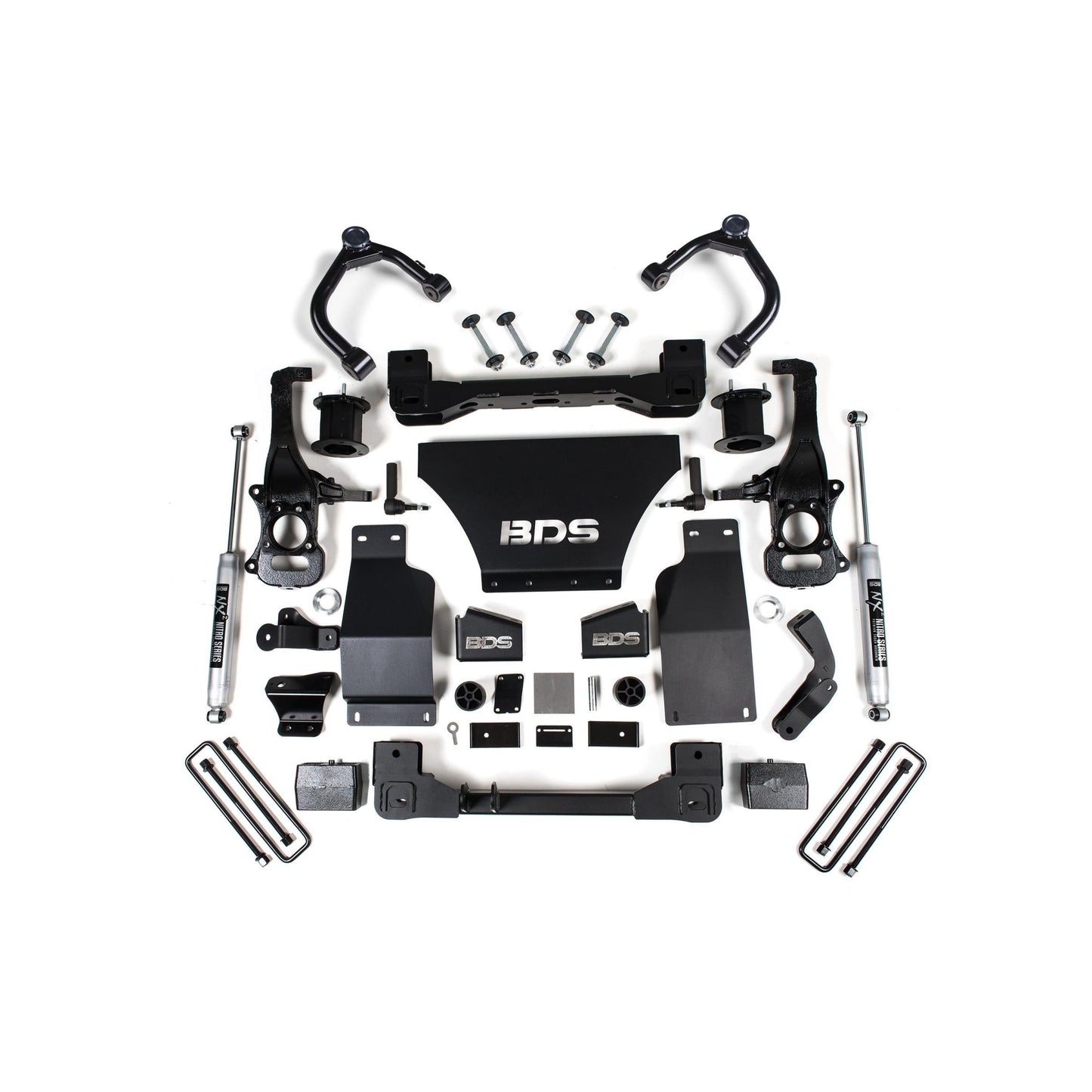 BDS Suspension | 4 Inch Lift Kit Silverado/Sierra 1500 19-24 4WD Gas Strut Spacer NX2 Nitro | BDS1800H