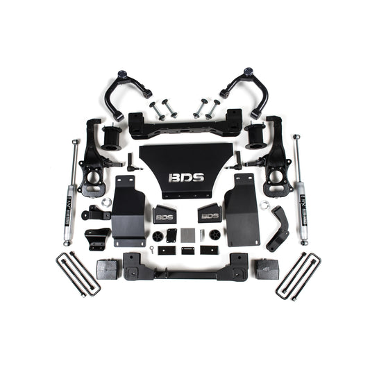 BDS Suspension | 6 Inch Lift Kit Silverado/Sierra 1500 19-24 4WD Gas Strut Spacer Fox 2.0 Performance | BDS1801FS