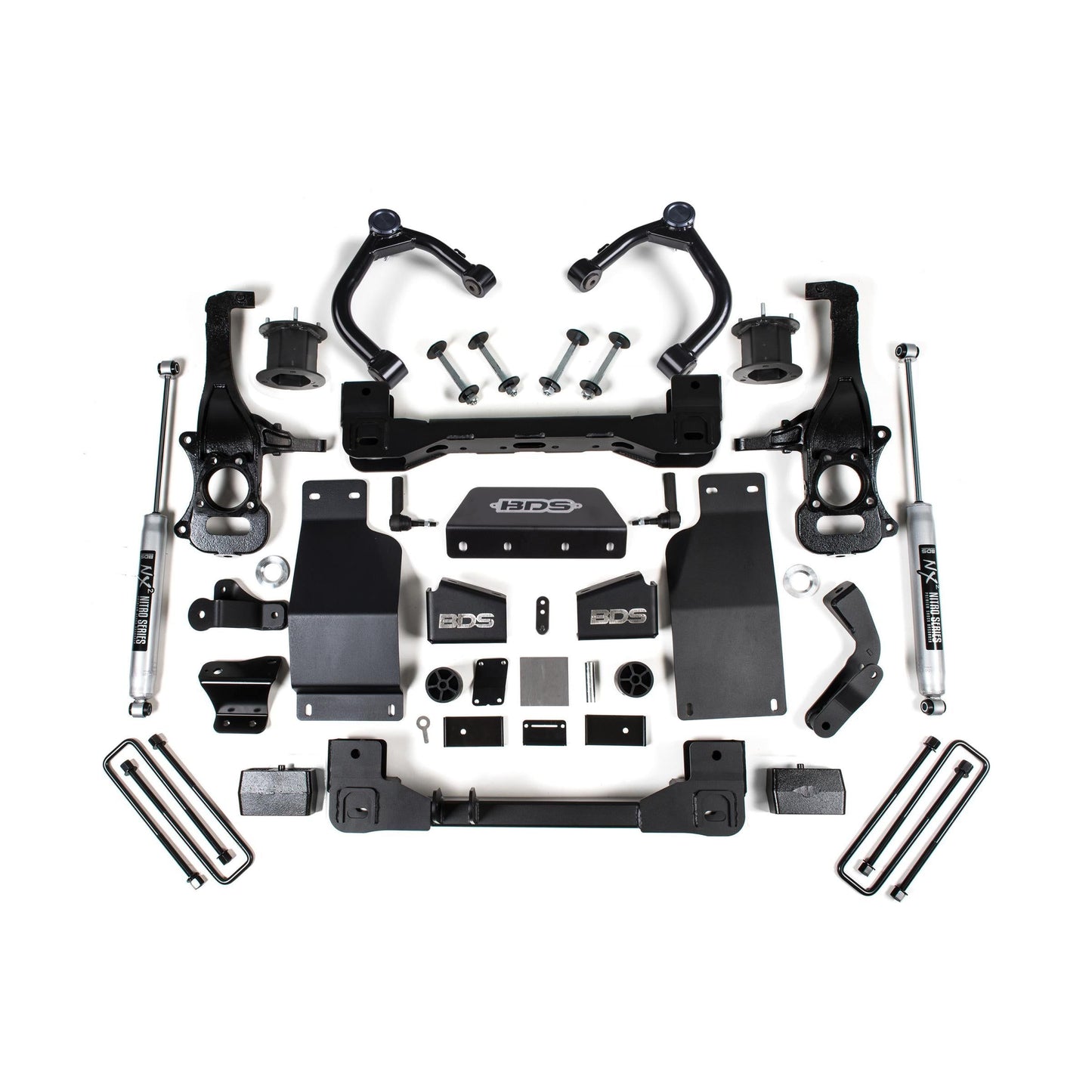 BDS Suspension | 4 Inch Lift Kit Silverado/Sierra 1500 19-24 4WD Diesel Strut Spacer Fox 2.0 Performance | BDS1802FS