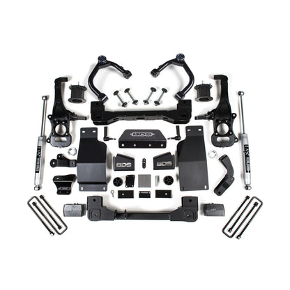 BDS Suspension | 4 Inch Lift Kit Silverado/Sierra 1500 19-24 4WD Diesel Strut Spacer Fox 2.0 Performance | BDS1802FS