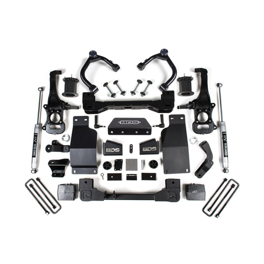 BDS Suspension | 6 Inch Lift Kit Silverado/Sierra 1500 19-24 4WD Diesel Strut Spacer Fox 2.0 Performance | BDS1803FS
