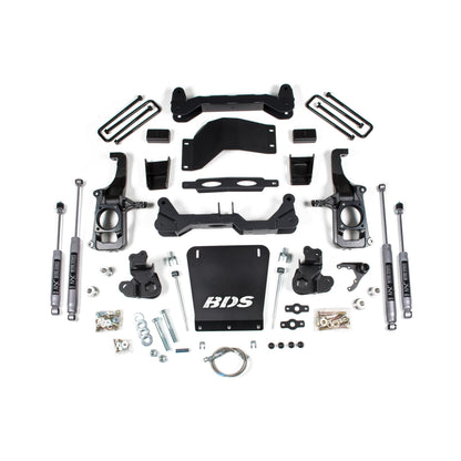 BDS Suspension | 4.5 Inch Lift Kit Silverado/Sierra 2500HD/3500HD 11-19 3 Inch Block Without Overload Fox 2.0 Performance | BDS1819FS