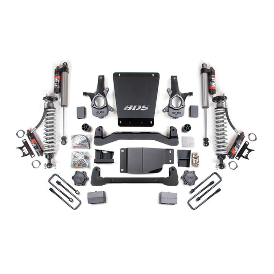 BDS Suspension | 4 Inch Lift Kit FOX 2.5 Performance Elite 5 Inch Block Lift Coil-Over 07-13 Silverado/Sierra 1500 4WD BDS Suspension | BDS184PES
