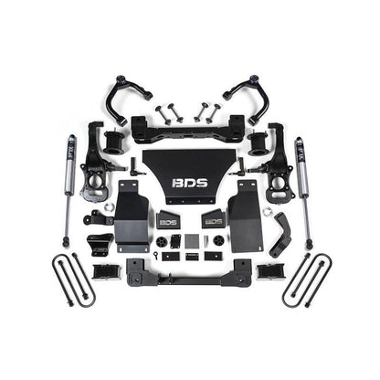 BDS Suspension | 2025 Silverado/Sierra 1500 4WD 4 Inch Suspension Lift Kit V8 Gas 3 Inch Rear Block Spacer Front Fox 2.0 PS Rear BDS Suspension | BDS1851FS
