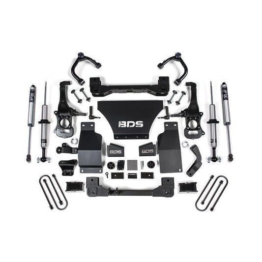 BDS Suspension | 2025 Silverado/Sierra 1500 4WD 4 Inch Suspension Lift Kit V8 Gas 3 Inch Rear Block Fox 2.0 IFP PS Snap Ring Strut Front Fox 2.0 IFP PS Rear BDS Suspension | BDS1851FSR