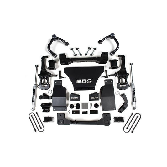 BDS Suspension | 2025 Silverado/Sierra 1500 4WD 4 Inch Suspension Lift Kit V8 Gas 3 Inch Rear Block Spacer Front NX2 Rearr BDS Suspension | BDS1851H