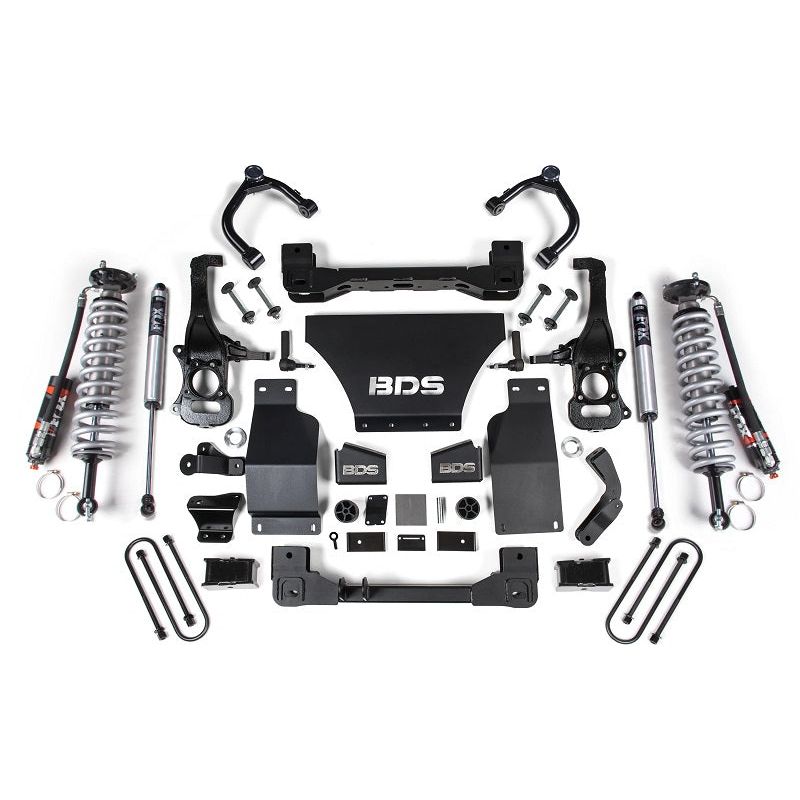 BDS Suspension | 2025 Silverado/Sierra 1500 4WD 4 Inch Suspension Lift Kit V8 Gas 3 Inch Rear Block -Fox 2.5 PES C/O Front Fox 2.0 PS Rear BDS Suspension | BDS1851PSS