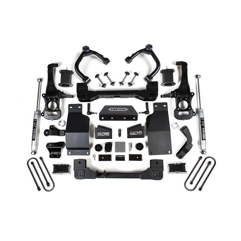 BDS Suspension | 2025 Silverado/Sierra 1500 4WD 4 Inch Suspension Lift Kit 3.0 Diesel / 2.7 Gas 3 Inch Rear Block Spacer Front Fox 2.0 PS Rear BDS Suspension | BDS1853FS