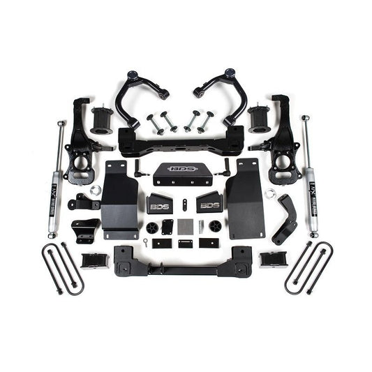 BDS Suspension | 2025 Silverado/Sierra 1500 4WD 4 Inch Suspension Lift Kit 3.0 Diesel / 2.7 Gas 3 Inch Rear Block Spacer Front Fox 2.0 PS Rear BDS Suspension | BDS1853FS