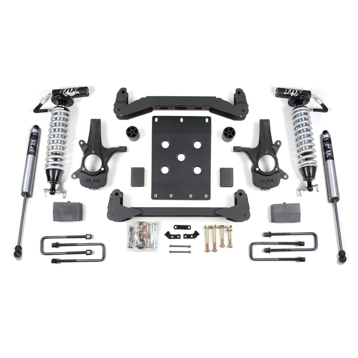 BDS Suspension | 4 Inch Lift Kit FOX 2.5 Coil-Over Leaf Springs Silverado/Sierra 1500 07-13 2WD Fox 2.5 Performance Shocks | BDS187FDSC