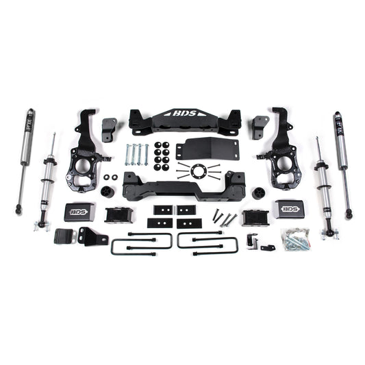 BDS Suspension | 4 Inch Lift Kit FOX 2.0 Strut Ford F150 21-24 4WD 1 Inch Block Fox 2.0 Performance Shocks | BDS1902FSR