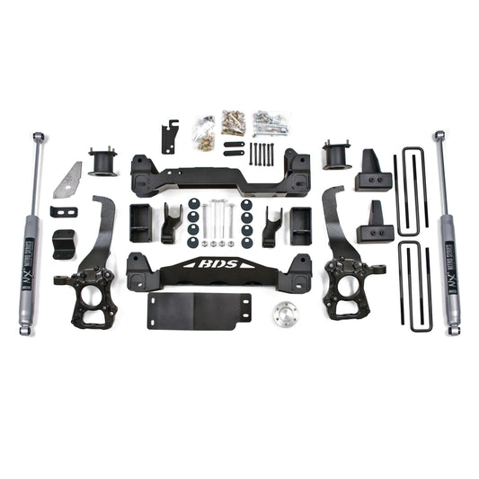 BDS Suspension | 4 Inch Lift Kit Ford F150 15-20 4WD 3 Inch Block Kit Fox 2.0 Performance Shocks | BDS1908FS