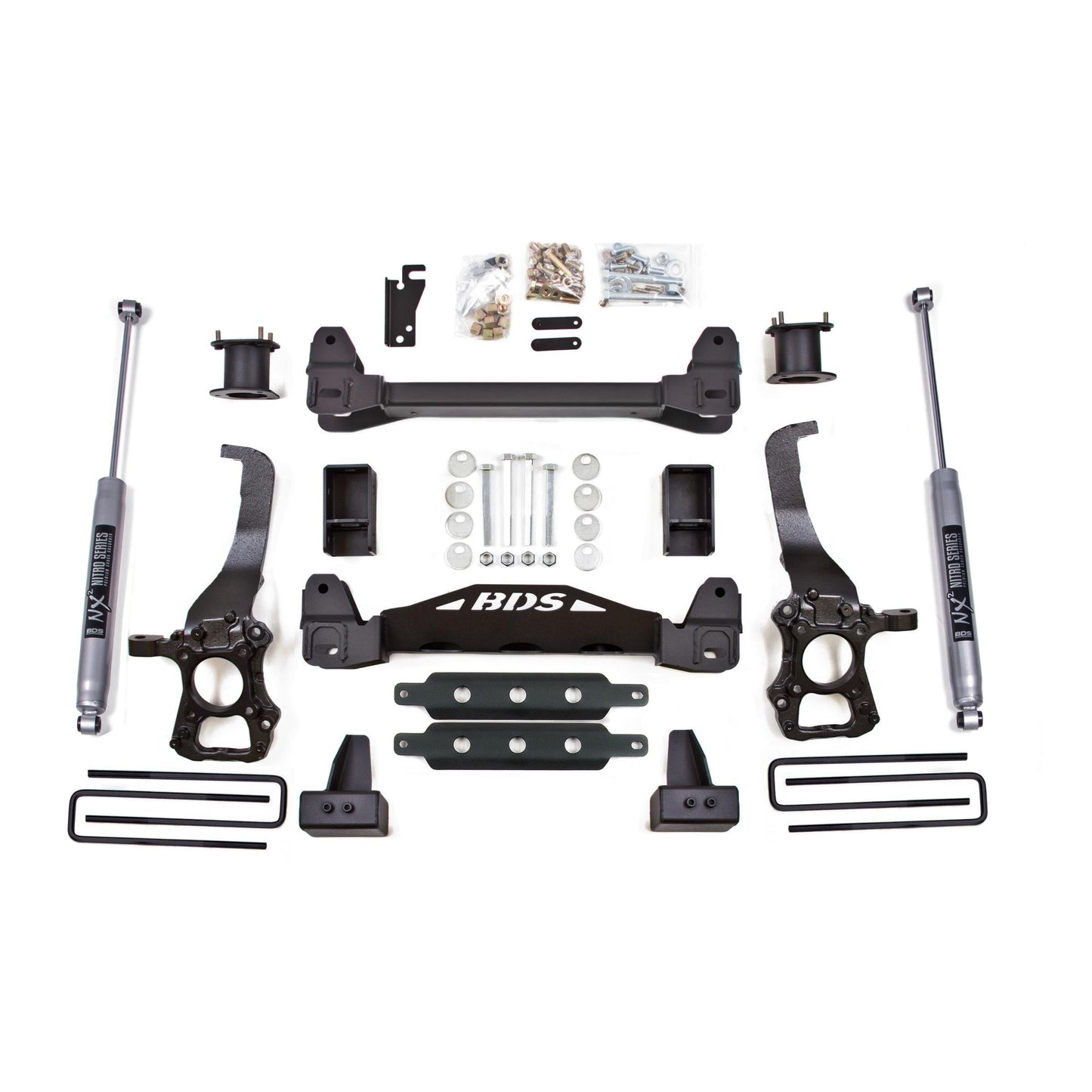 BDS Suspension | 4 Inch Lift Kit Ford F150 15-20 2WD 3 Inch Block Kit Fox 2.0 Performance Shocks | BDS1909FS