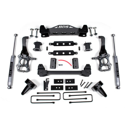 BDS Suspension | 6 Inch Lift Kit Ford F150 15-20 2WD 4 Inch Block Kit Fox 2.0 Performance Shocks | BDS1918FS