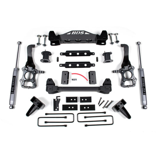 BDS Suspension | 6 Inch Lift Kit Ford F150 15-20 2WD 4 Inch Block Kit Fox 2.0 Performance Shocks | BDS1918FS