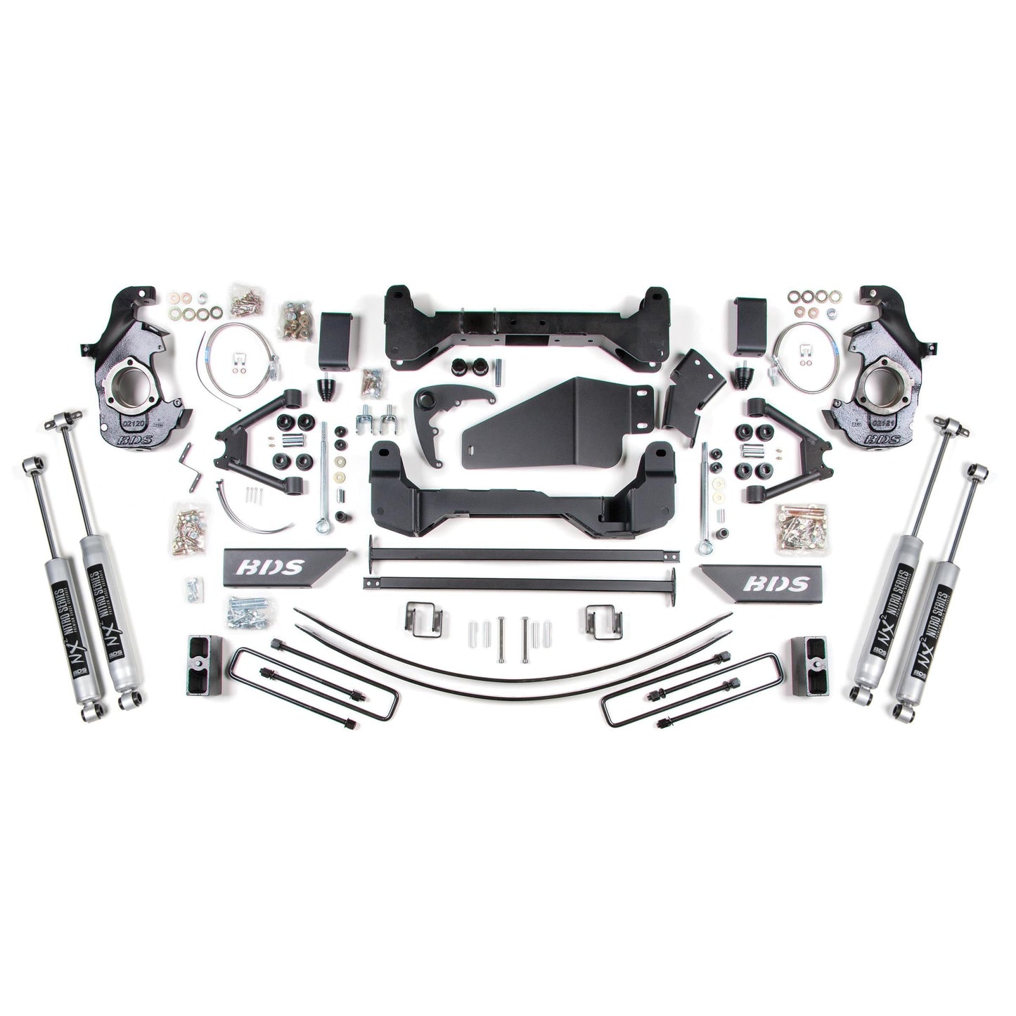 BDS Suspension | 6 Inch Lift Kit Chevy/GMC 1500/2500 6 Lug 88-98 4WD 5 Inch Block and Add A Leaf Fox 2.0 Performance | BDS193FS
