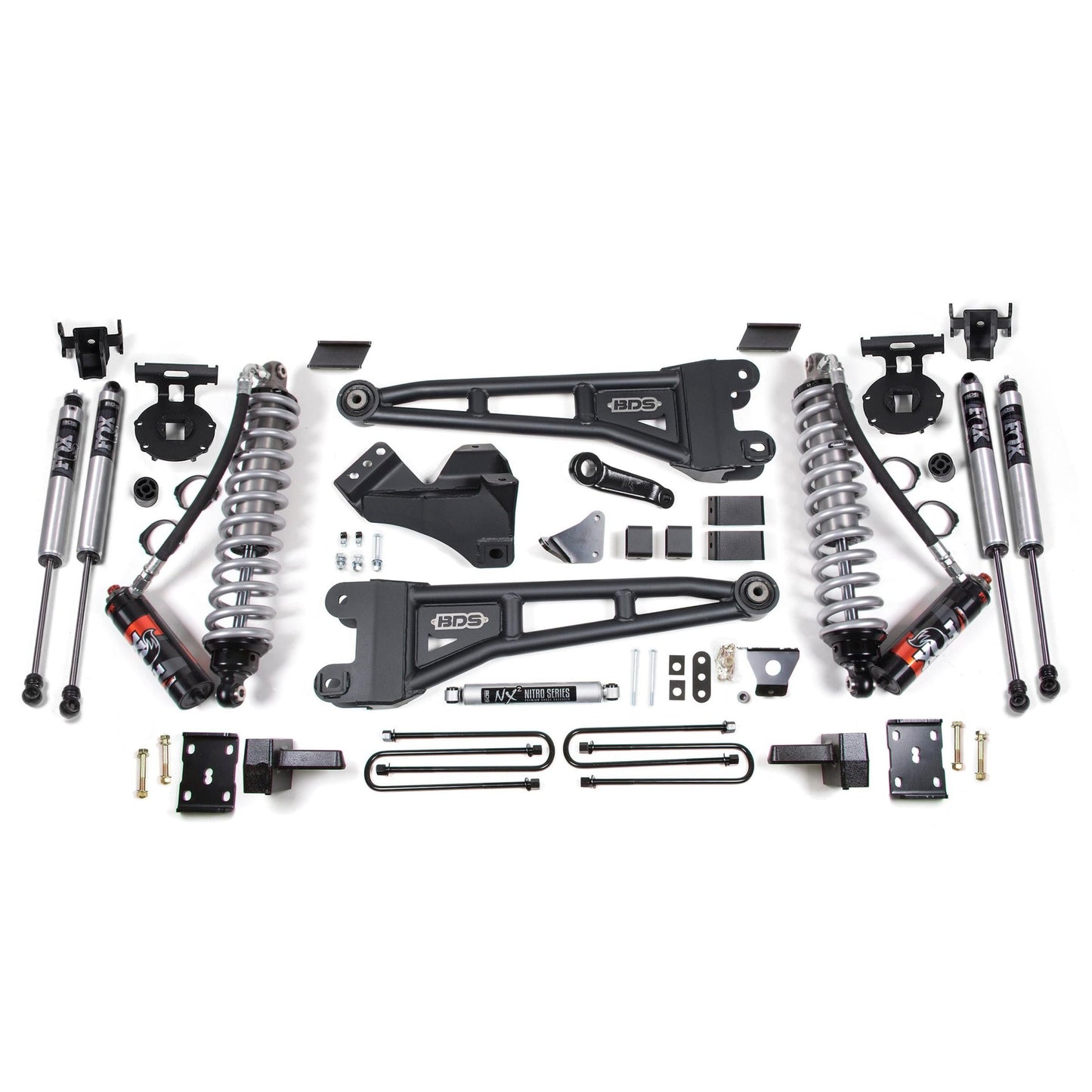BDS Suspension | 6 Inch Lift Kit w/ Radius Arm FOX 2.5 Performance Elite Coil-Over Conversion Ford F250/F350 Super Duty 05-07 4WD Diesel 4 Inch Block With Overload | BDS1945FPE