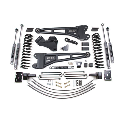 BDS Suspension | 6 Inch Lift Kit w/ Radius Arm Ford F250/F350 Super Duty 05-07 4WD Diesel 4 Inch Block Add A Leaf With Overload NX2 Nitro | BDS1946H
