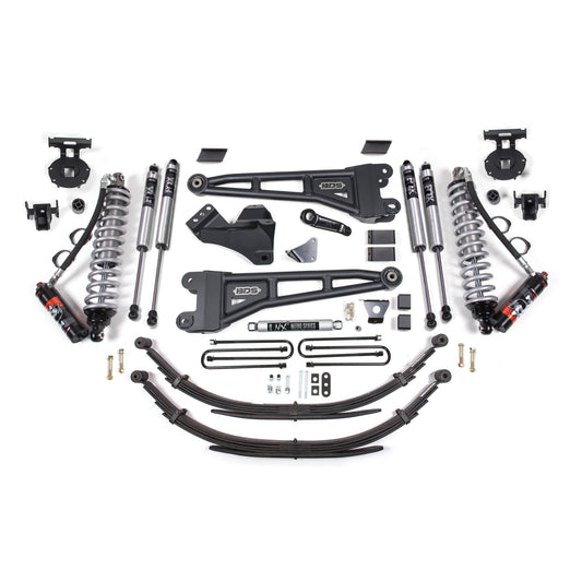 BDS Suspension | 6 Inch Lift Kit w/ Radius Arm FOX 2.5 Performance Elite Coil-Over Conversion Ford F250/F350 Super Duty 05-07 4WD Diesel 6 Inch Leaf Springs | BDS1947FPE