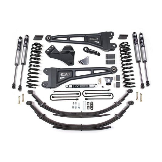 BDS Suspension | 6 Inch Lift Kit w/ Radius Arm Ford F250/F350 Super Duty 08-10 4WD Diesel Leaf Springs Fox 2.0 Performance | BDS1955FS