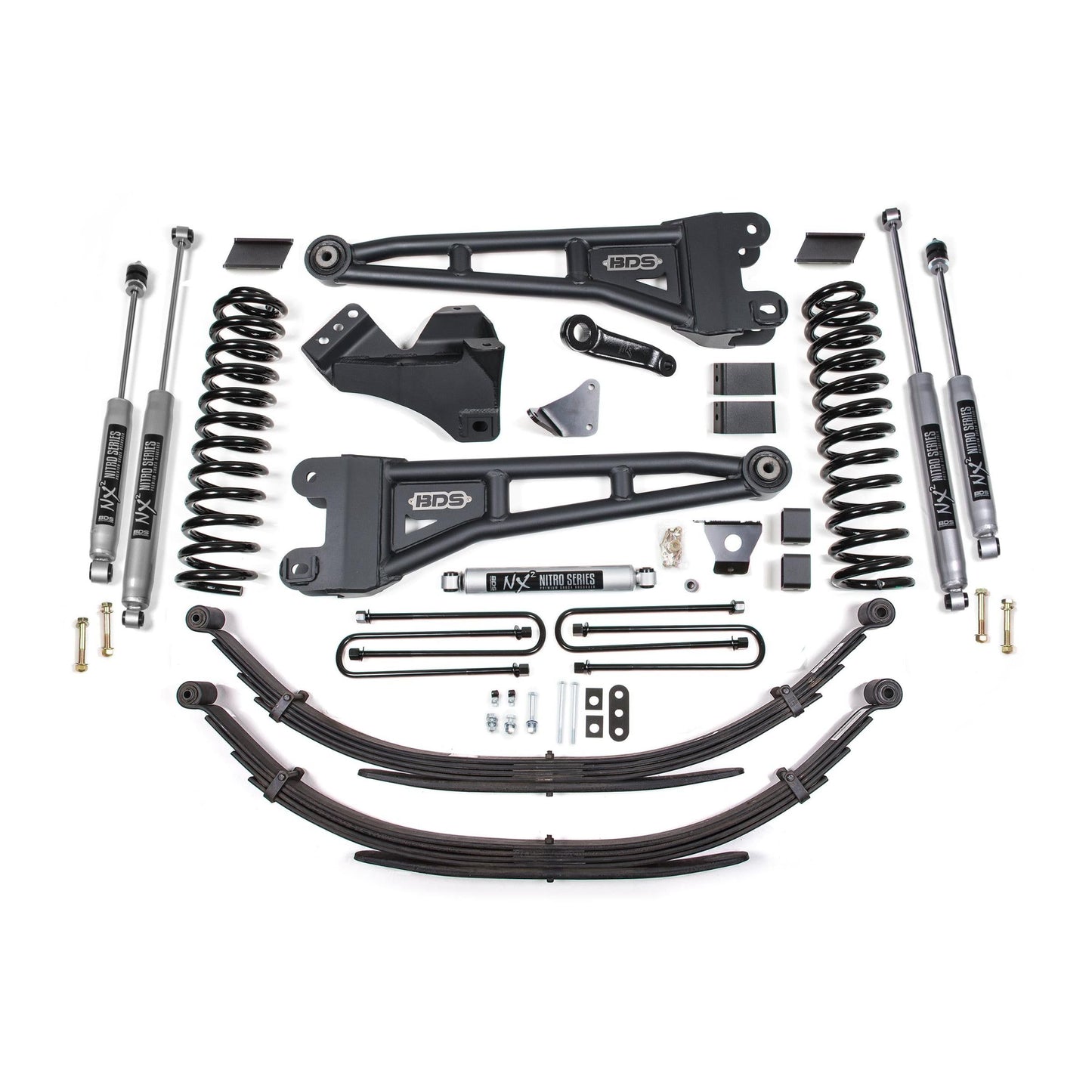 BDS Suspension | 6 Inch Lift Kit w/ Radius Arm Ford F250/F350 Super Duty 08-10 4WD Diesel Leaf Spring NX2 Nitro | BDS1955H