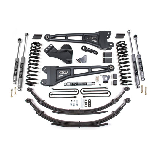BDS Suspension | 6 Inch Lift Kit w/ Radius Arm Ford F250/F350 Super Duty 08-10 4WD Diesel Leaf Spring NX2 Nitro | BDS1955H