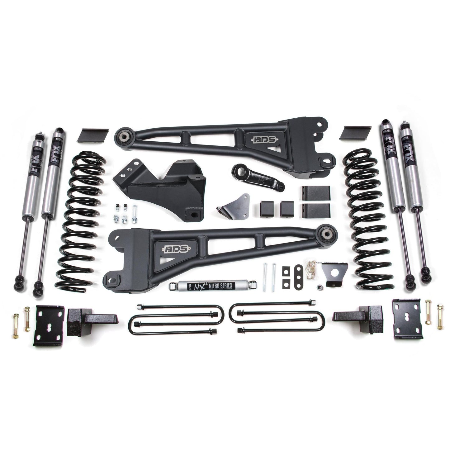 BDS Suspension | 6 Inch Lift Kit w/ Radius Arm Ford F250/F350 Super Duty 08-10 4WD Gas Block with Factory Overload Fox 2.0 Performance | BDS1957FS