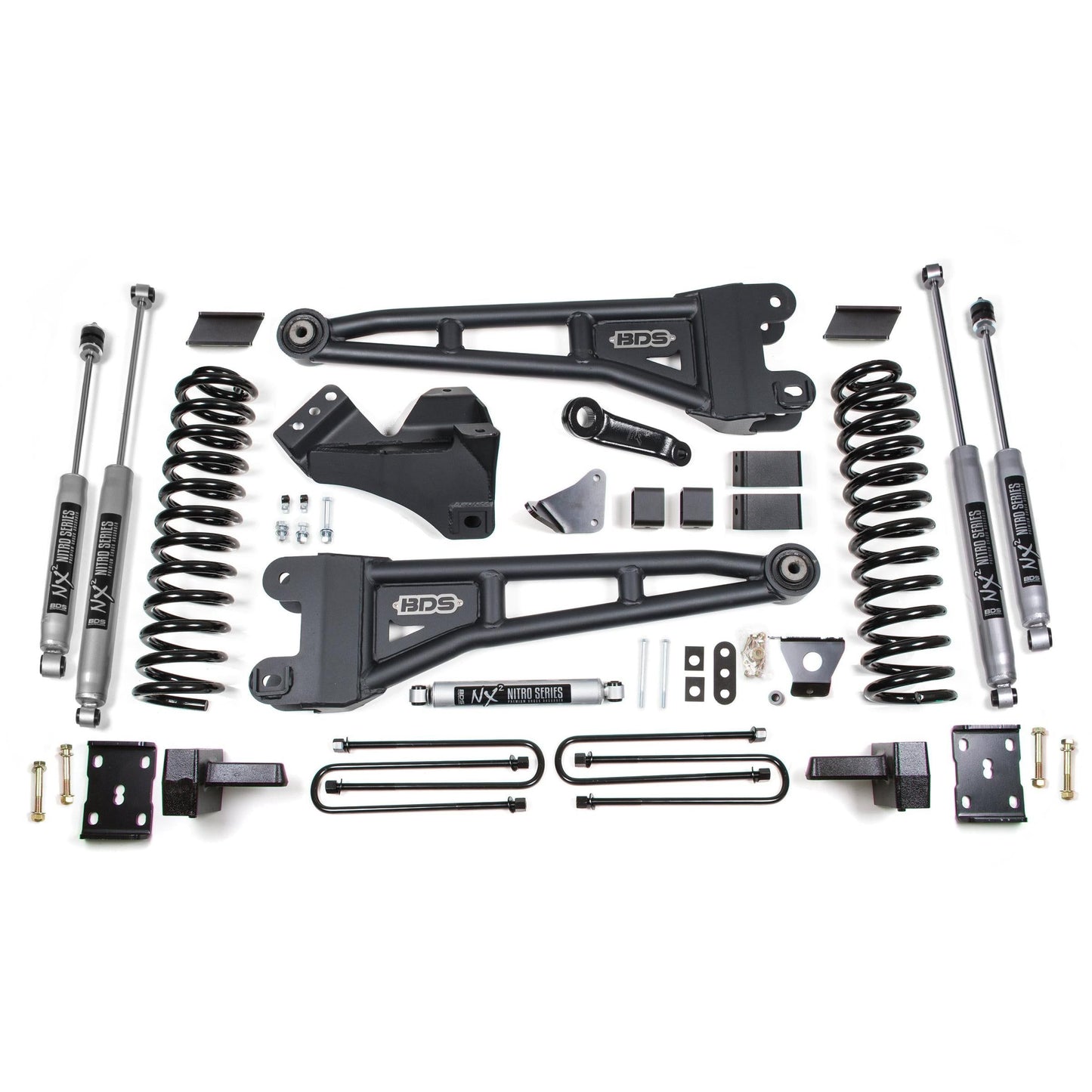 BDS Suspension | 6 Inch Lift Kit w/ Radius Arm Ford F250/F350 Super Duty 08-10 4WD Gas Block with Factory Overload NX2 Nitro | BDS1957H