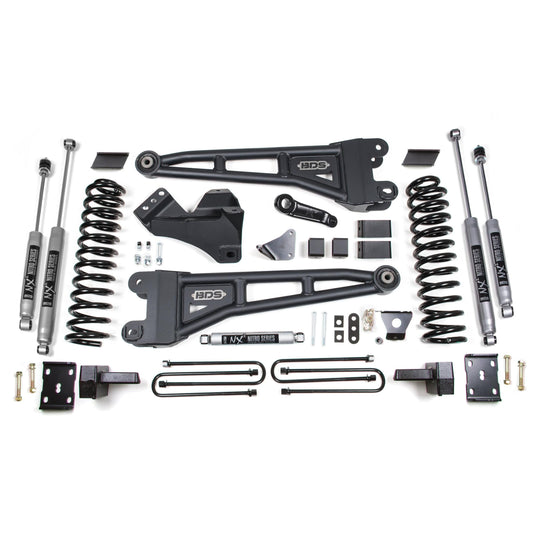 BDS Suspension | 6 Inch Lift Kit w/ Radius Arm Ford F250/F350 Super Duty 08-10 4WD Gas Block with Factory Overload NX2 Nitro | BDS1957H